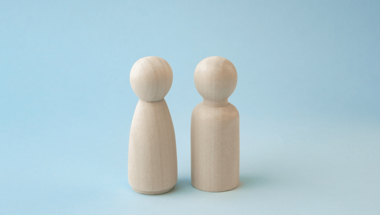 Two wooden figures