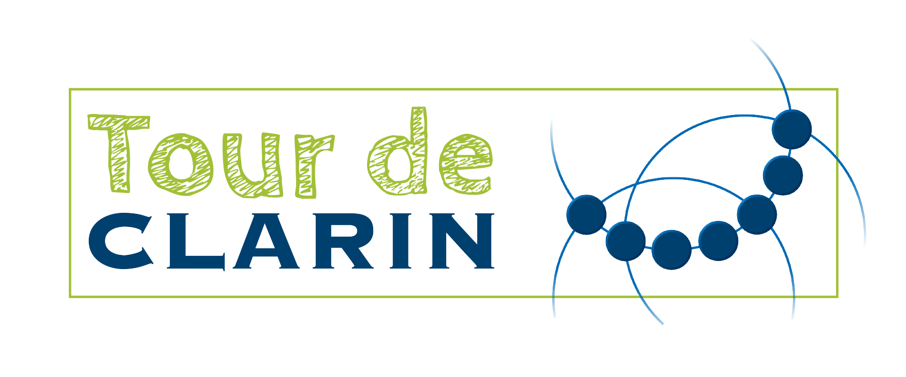 Tour de CLARIN logo, linking to the 'Tour de CLARIN' section of this website